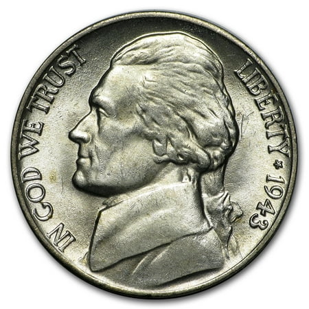 - 1943-P Silver Wartime Jefferson Nickel BU