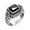 Black, variant on PAURO Men's Stainless Steel and Diamond Retro Hip Hop Punk Pop Ring Black Size 9