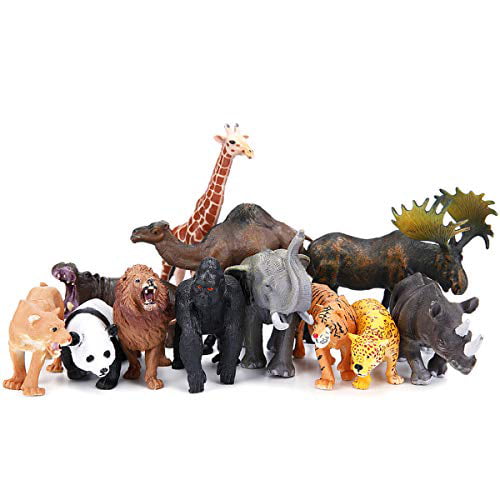 large plastic zoo animals