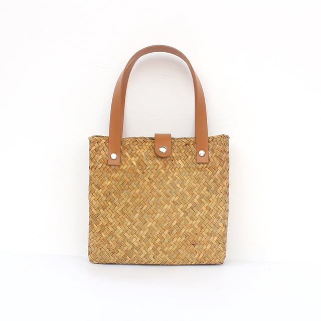 Xiao Hua Bolso de hombro tejido para mujer, bolso de mano y neceser, elegante bolso de mano tejido para playa, de verano, 7,87 x 2,75 x 7,48 pulgadas (Estilo I)