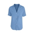 thumbnail image 5 of Women's Summer Short Sleeve Solid Color Basic Tank, 5 of 5