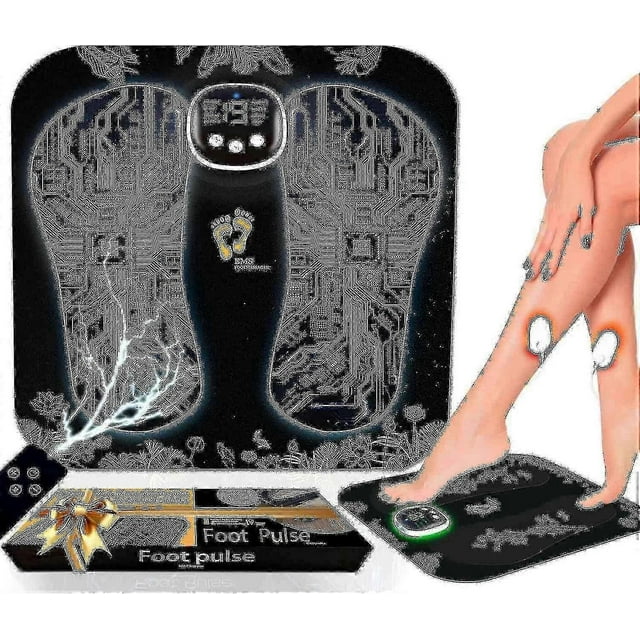 Ems Foot Massager Neuropathy Mat - Electric Feet Therapy Machine: Pulse Acupoints Bioelectric Planta