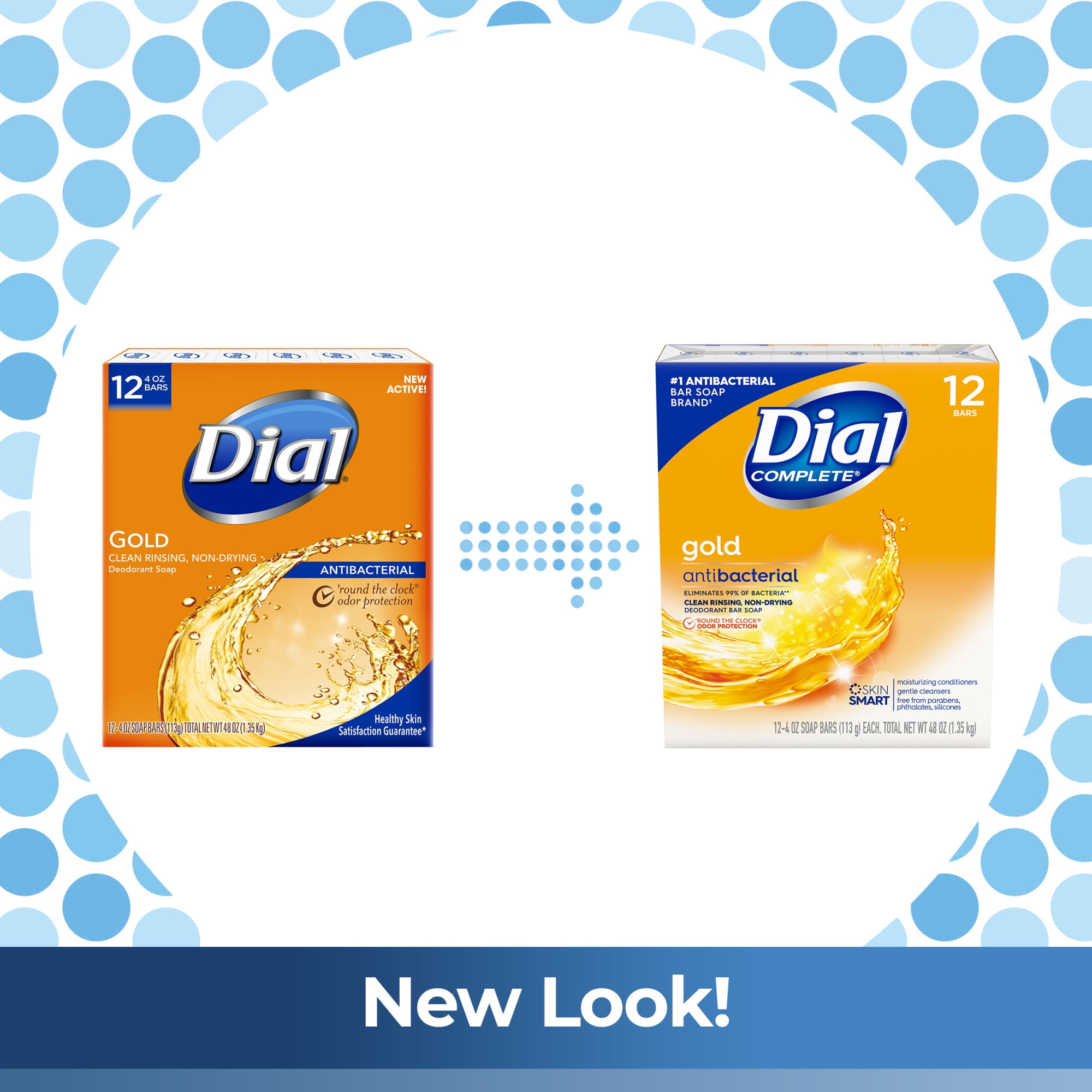 Buy Dial Complete Antibacterial Deodorant Bar Soap, Gold, 4 oz, 12 Bars