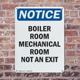 thumbnail image 4 of (2 Pack) Boiler Room Mechanical Room Not An Exit OSHA Notice Sign 12 Inch X 18 Inch Plastic Sign, Weather Resistant, UV Protected for Workplace, Business, and Construction Site, Made in the USA, 4 of 8