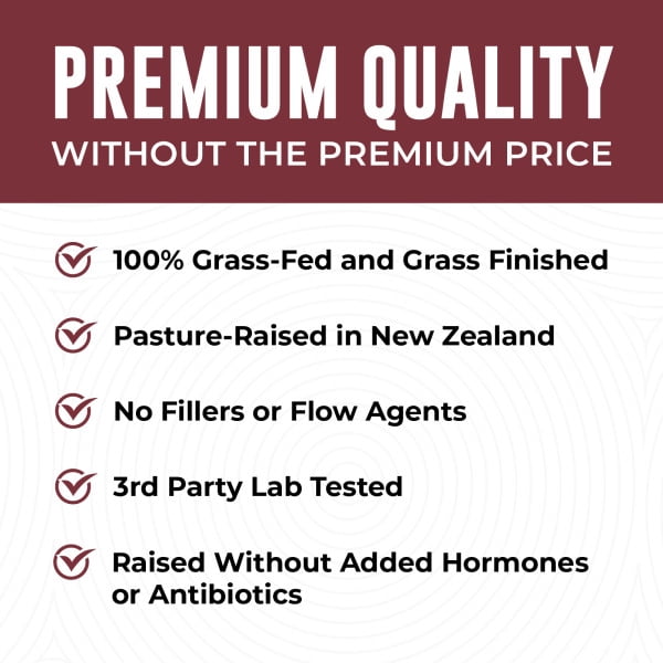 Left Coast Performance Bovine Bone Marrow Supplement - 100% Grass Fed and Pasture Raised in New Zealand- Supports Collagen, Joint, Bone & Immune Health- 180 Capsules