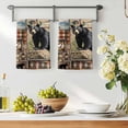 thumbnail image 2 of Vintage Black Bears Microfiber Kitchen Towel, Abstract Country Plaid Fish Retro Soft Absorbent Dish Towels, Quick Drying Washable Dishcloths for Kitchen Cleaning, Drying Dishes, 18x28 Inches, 2 of 9