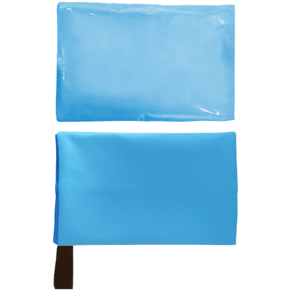 Microfiber Towel, Sky Blue, 29.9x59.8 in, Double-Sided Plush, Quick Drying, Highly Absorbent Towel for Sports, Gym, Yoga, Travel, Camping, with Zipper Bag