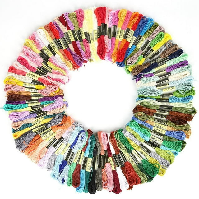 Nvzi 50 madejas de hilo de bordar de color rojo, hilo de bordar para pulseras de la amistad, hilo de punto de cruz, hilo para hacer pulseras, hilo para manualidades, 100 colores