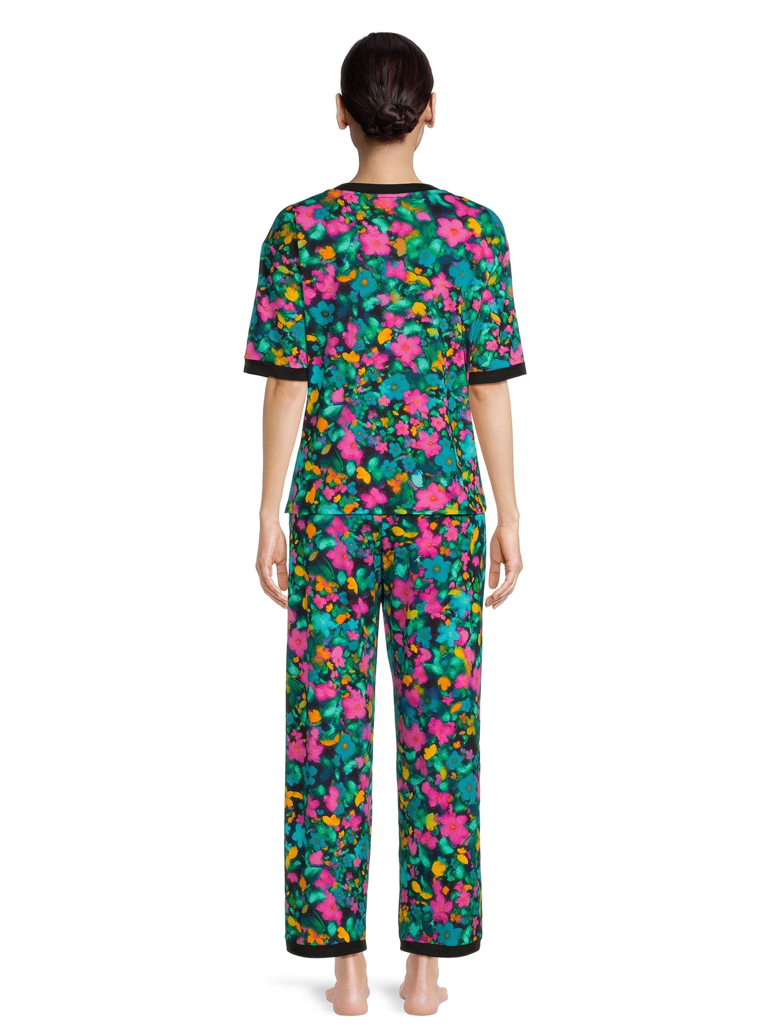 The Pioneer Woman Short Sleeve Top with Pant Pajama Set, Women’s, 2-Piece