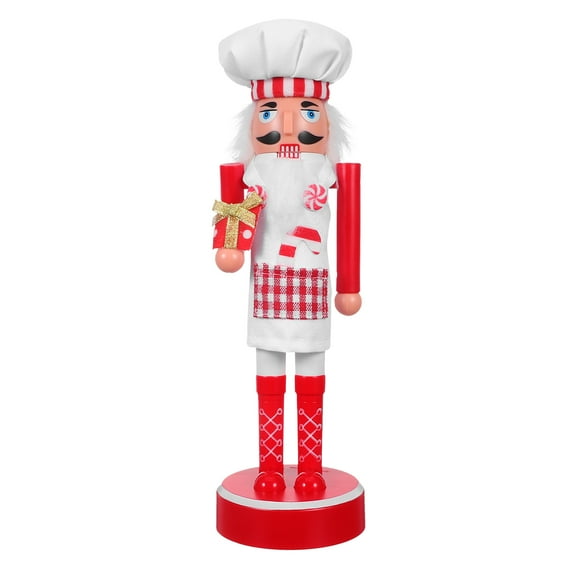 TABLZONE Nutcracker Red Lighted PVC Chef Decoration for Holiday