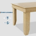 thumbnail image 3 of BeesClover 71" Farmhouse Dining Table for 6-8 People, Large Rectangular Kitchen Table with Sturdy Wood Frame, 6 ft Dinner Table for Kitchen or Dining Room, 3 of 8