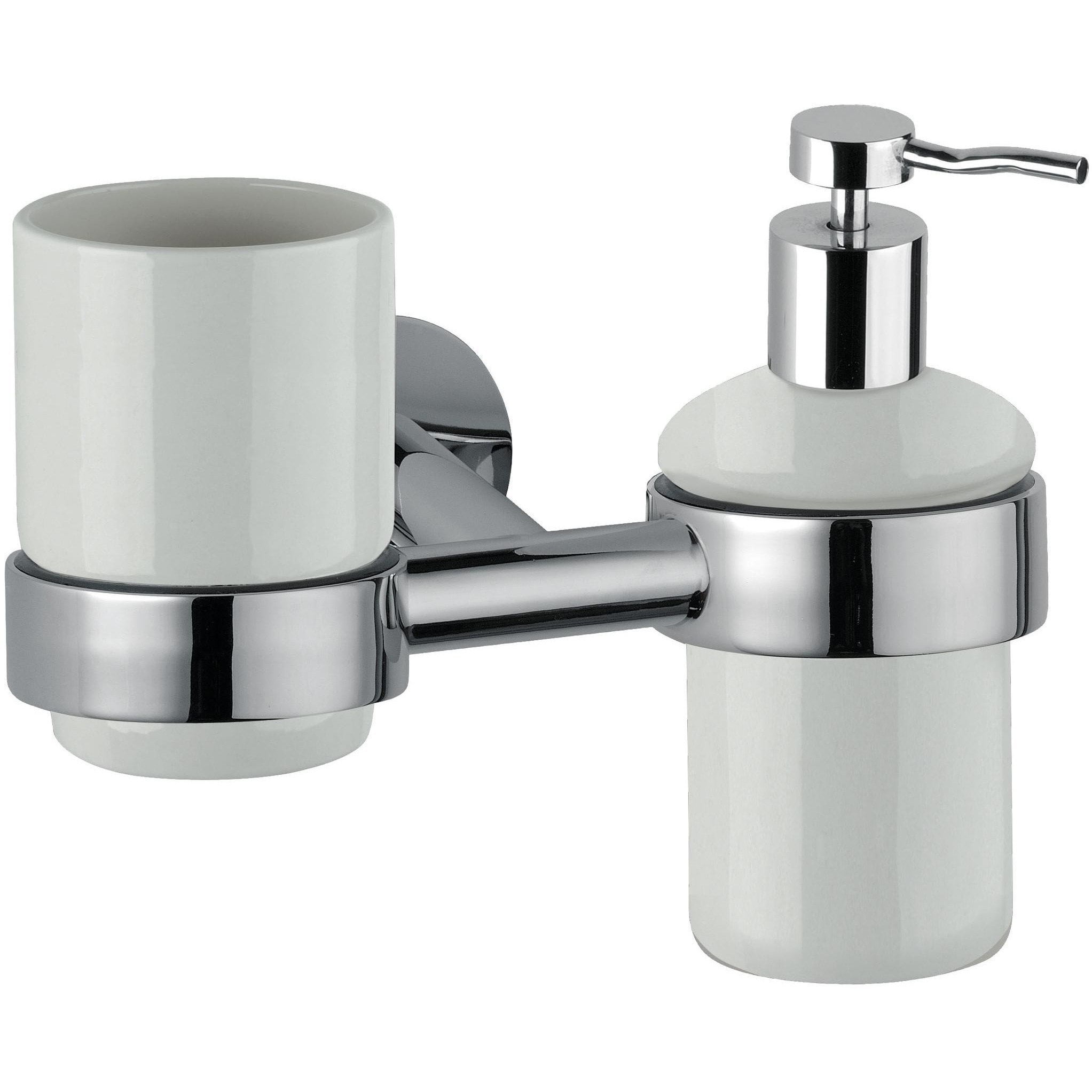 Hilton Wall Ceramic Toothbrush Toothpaste Holder And Soap Lotion