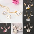 thumbnail image 2 of Femmes Fille Coloré Animal Design Collier Boucle d'Oreille Ensemble Femmes Alliage Collier Boucle d'Oreille Alliage Chaînes Oreille Clous Bijoux Cadeaux, 2 of 7