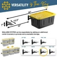 thumbnail image 4 of Koova Wall Mount Garage Tote Rack Storage System (1-Piece Add-On), 4 of 5