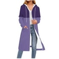 thumbnail image 1 of Wensltd Vestes Longues pour Femmes Chandails en Molleton à Capuche Zippés à Cordon Manches Longues pour Printemps Automne, 1 of 5