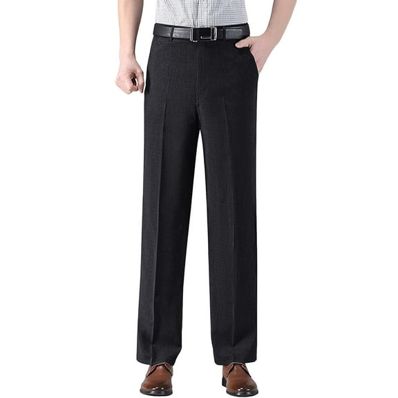 Hifoo Men Casual Linen Pants Comfortable Relaxed Fit Breathable Lightweight Fabric Versatile Style Everyday Wear Durable Tailoring All Seasons Easy Care Trousers Slacks Solid Color Streetwear Soft