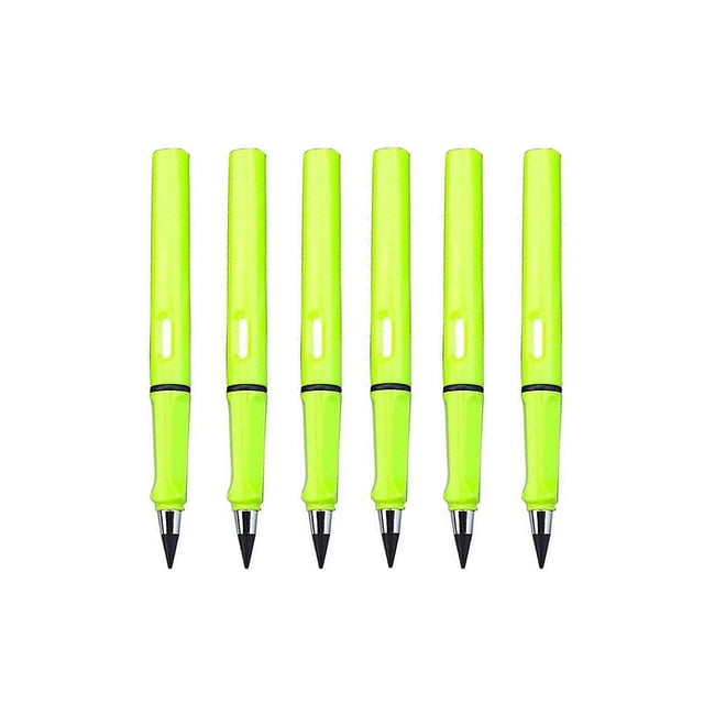 Agiferg 6PCS Grip Posture Correction Design Pencil Without Ink, Old Undead Pen, Creative Metal Pen