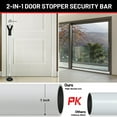 thumbnail image 4 of AEASKIEY Sliding Door Security Bar - Adjustable Heavy Duty Door Stoppers Security Bar for Patio, Window, Hotel, Home, Front Door Apartment, 2PC, 4 of 7