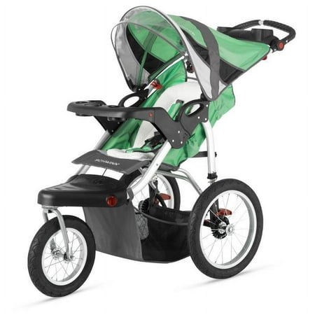 Schwinn Turismo Single Baby Swivel Jogging Stroller - Green/Black | SC116