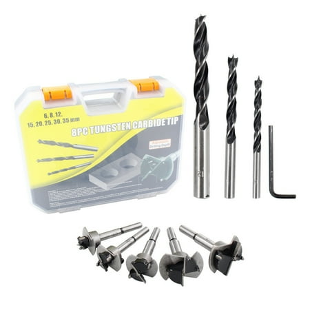 

Lacyie Three-Point Drill Bit Woodworking Set Carbide Tip Position Ring