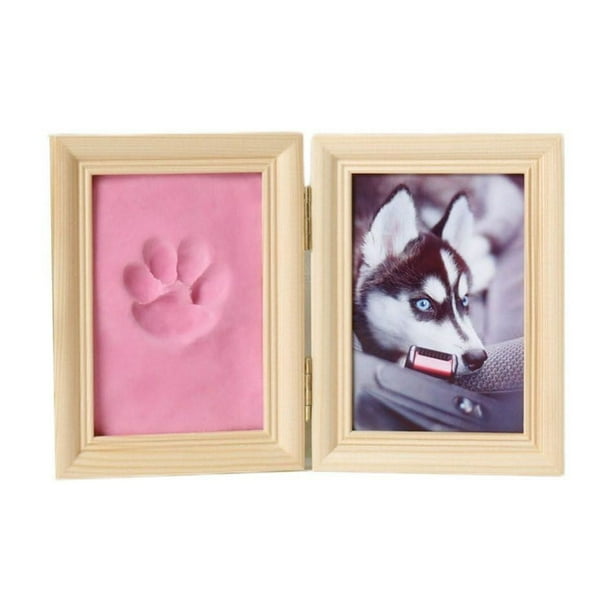 Marco de Fotos "Recuerdos Preciados", Espacio Personalizado para La Huella de Tu Mascota, Conmovedor Diseño de Madera, Momentos Inolvidables, Decoración Del Hogar, Un Regalo Especial para Dueños de M