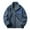 Navy-A, variant on IYTR Mens Oversized Jackets Zipper Lapel Solid Color Long Sleeve Jacket Casual Corduroy Retro Jacket with Pocket Dark Blue XL