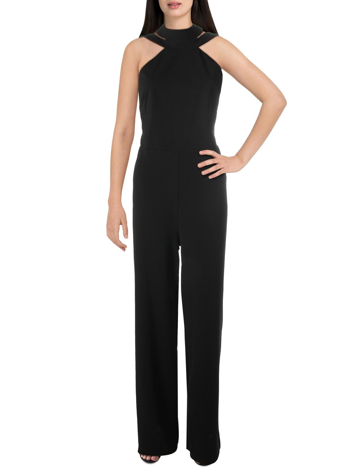 Bebe Womens Choker Halter Jumpsuit