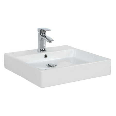 0.75 Bath Sink - WS Bath Collections Simple 50.50B Wall Mount Vessel Bathroom Sink