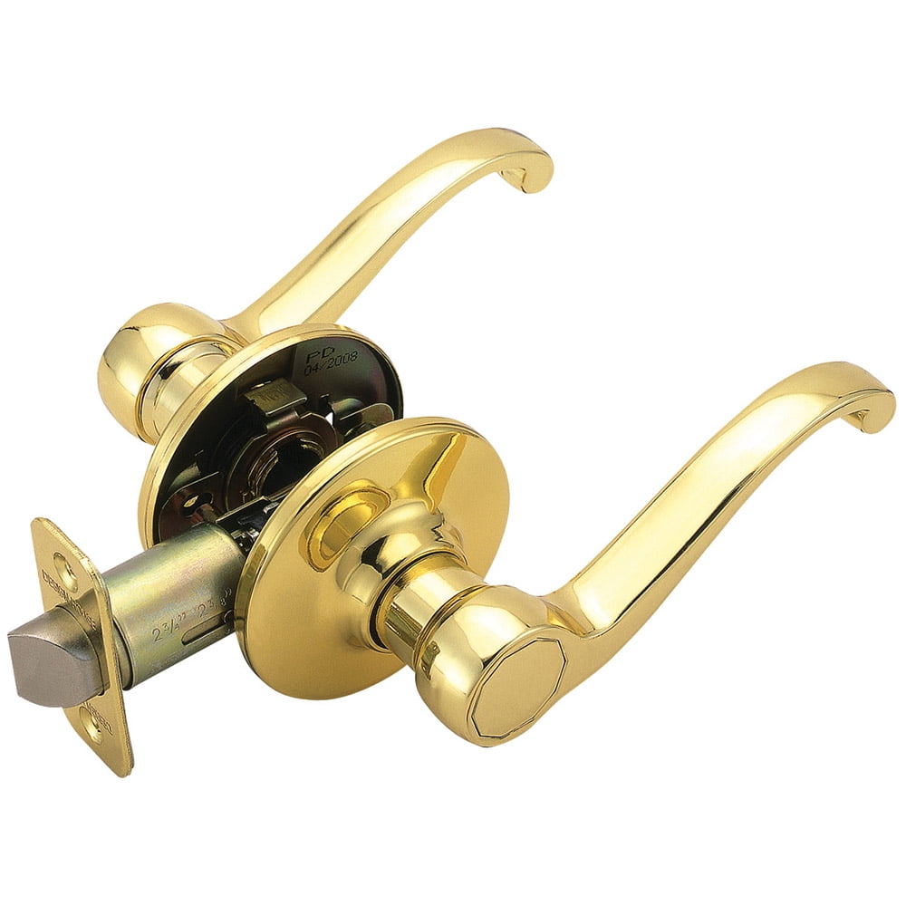 Design House Scroll Polished Brass Passage Hall/Closet Door Lever