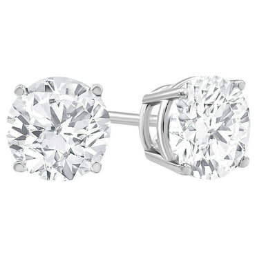 Brilliance Fine Jewelry 0.25 Carat T.W. Diamond Stud Earring in 14K White Gold, (I-J, I2-I3)
