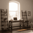 thumbnail image 4 of GOMYHOME Modern Ladder Desk with One Drawer and Two Shelves, 4 of 6