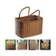 thumbnail image 5 of Basket Woven Wicker Baskets Picnic Handle Storage Rattan Market Flower Handles Straw Fruit Gift Shopping Hand Tote, 5 of 5