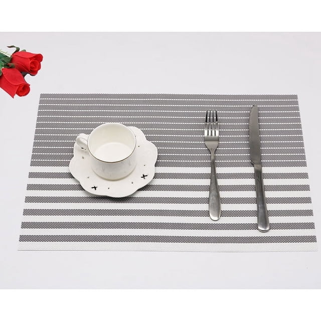 Manteles individuales Namzi-a, manteles individuales para comedor, protectores de superficies, manteles antideslizantes y lavables, accesorios de decoración de cocina (juego de 6, tamaño 45 x 30 cm,