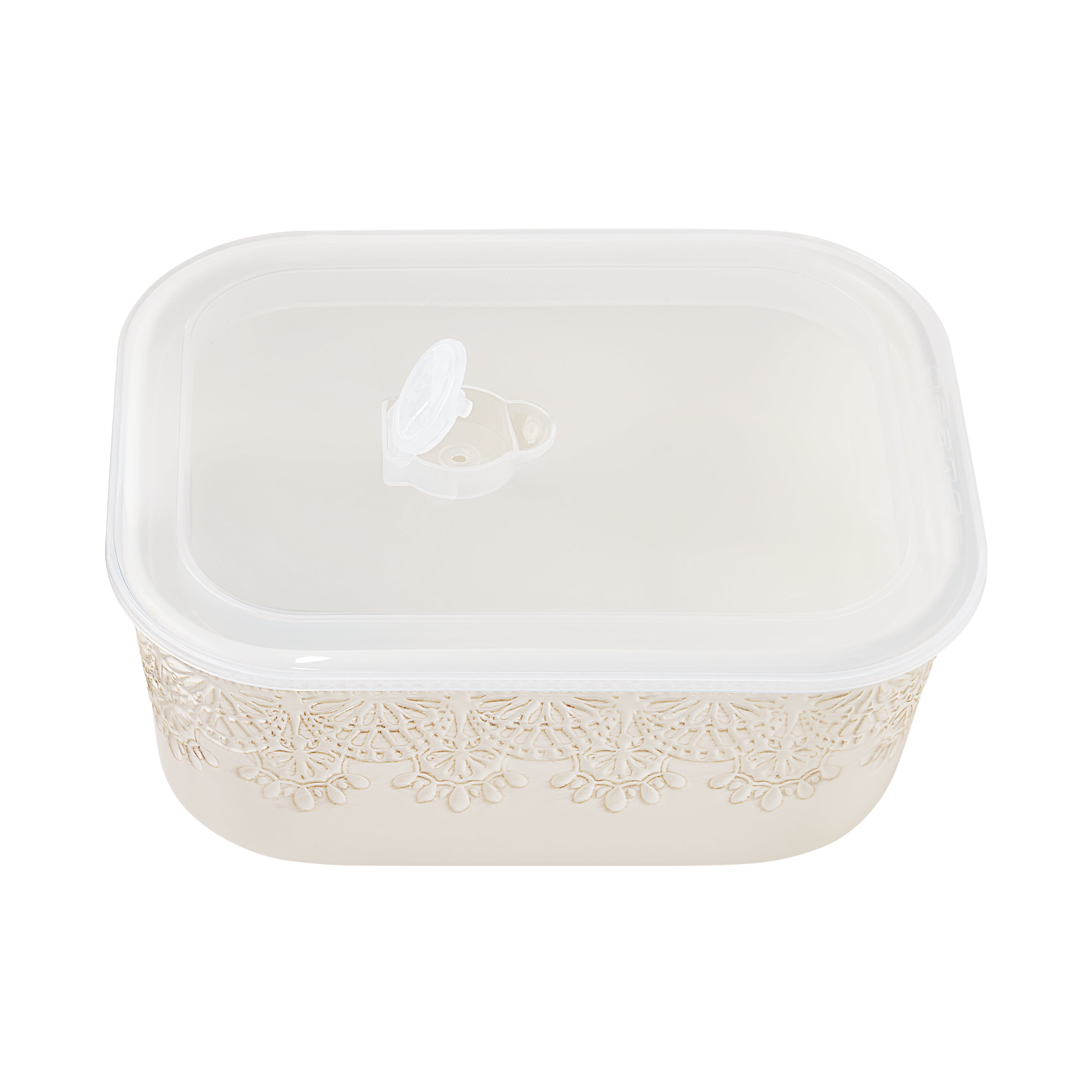The Pioneer Woman Vintage Lace 10-Piece Ceramic Bakeware and Storage Set, Linen