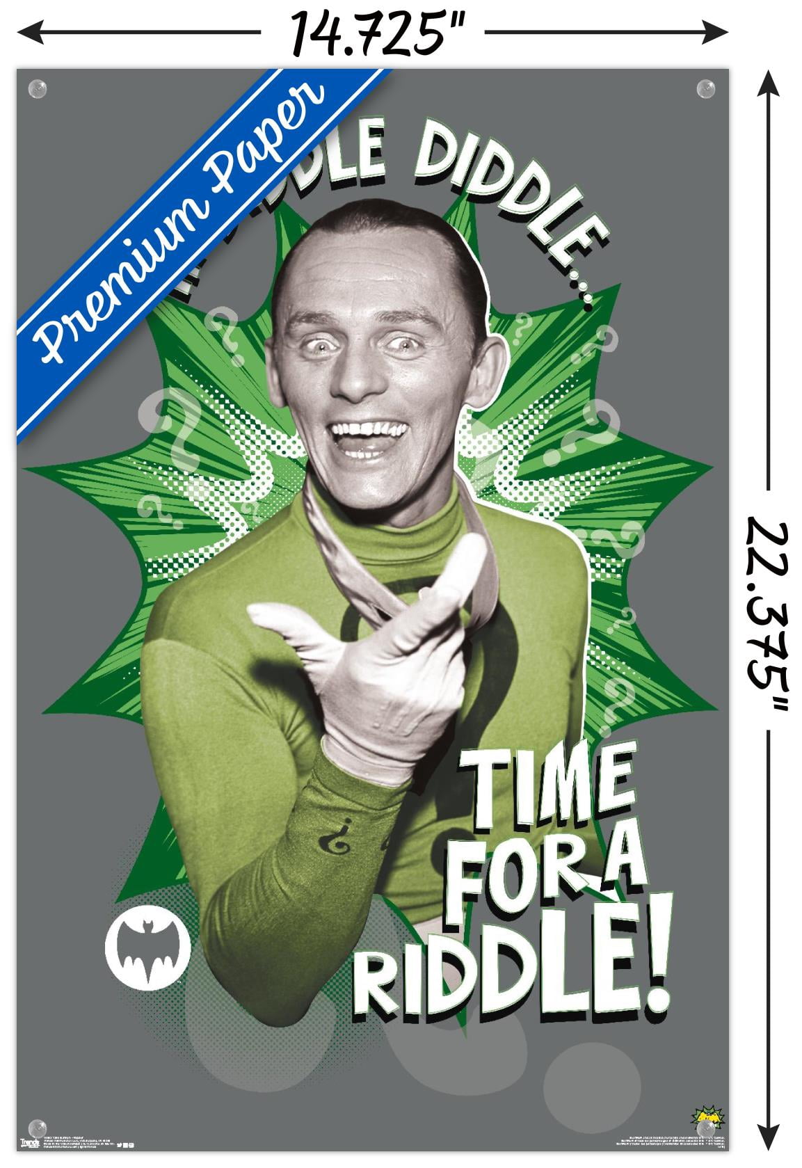 DC Comics TV - Batman TV Series - Riddler Wall Poster with Push Pins, 14.725" x 22.375"
