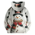 thumbnail image 5 of Lorytime Christmas Kids Hoodies for Girls Unisex Snowman Fleece Sweatshirt Long Sleeve Pullover with Pocket Tops, 5 of 5