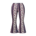 thumbnail image 4 of Femmes Taille Haute Pantalon Évasé Pantalon Slim Femme Grande Taille Rétro Imprimé Floral Bas Jaune S, 4 of 6