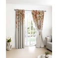 thumbnail image 3 of Orange Botanical Blackout Curtains for Bedroom/Living Room, Thermal Insulated Kitchen Curtains, Farmhouse Leaf Fall Thanksgiving Grommet Darkening Window Treatment Drapes 42"x84"x2, 3 of 8