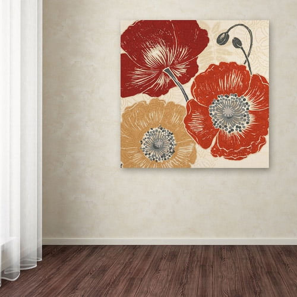 Trademark Fine Art "A Poppy's Touch II" Canvas Art by Daphne Brissonnet