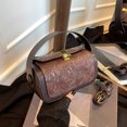 thumbnail image 4 of Bolso Axila Hombro Cuero PU para Mujer Cuadrado Floral Fiesta (café), 4 of 9