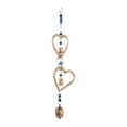 thumbnail image 6 of Hearts and Small Bells with Glass Beads Wind Chimes - Outdoor Garden Decor for Patio, Porch, and Backyard - HangingWindchimes for Home Decoration, Window, or Tree Branch - 39", Gold & Blue, 6 of 13