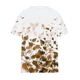 thumbnail image 4 of Hauts d'Été pour Femmes, Hauts Décontractés d'Été pour Femmes, T-Shirt à Manches Courtes Imprimé Col Rond Ample, Hauts à Manches Courtes pour Femmes, Hauts à Manches 3/4 pour Femmes, 4 of 5