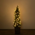 thumbnail image 4 of 49"H Sullivans Artificial Medium LED Pine Christmas Tree Planter, Green, 4 of 5