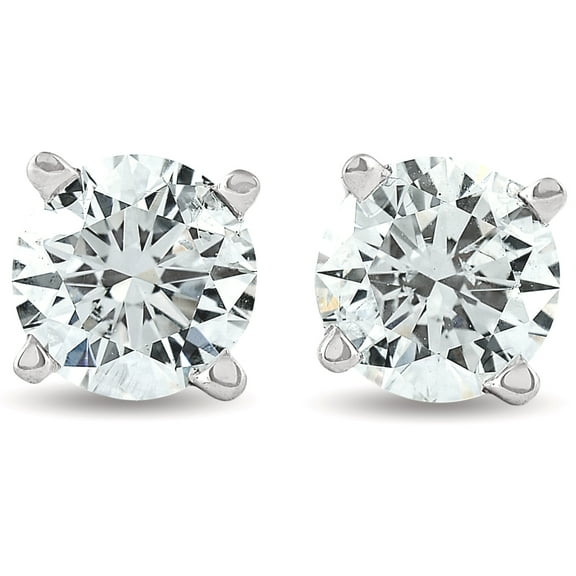Pompeii 1 1/4ct Diamond Studs 14K White Gold (G-H,I2-I3)