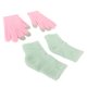 thumbnail image 4 of La pantalla táctil de los guantes de mano hidratantes rosados previene la cubierta verde del gel del codo de la piel agrietada, 4 of 8