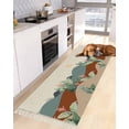 thumbnail image 2 of Butterfly Blue Kitchen Curtains Valance and Tier Set 3 Pieces,Yellow Ombre Small Window Curtains Set, 36 Inches Length Rod Pocket Short Window Treatment Tiers For Bathroom Cafe, 2 of 7
