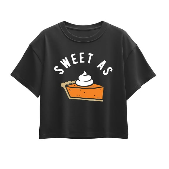 Instant Message - Sweet As Pumpkin Pie - Youth Girl Short Sleeve Boxy Tee