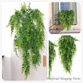 thumbnail image 3 of Plantas colgantes artificiales, follaje sintético resistente a los rayos UV para decoración interior y exterior, artesanía de alta calidad, 2 piezas, 3 of 5