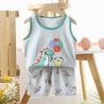 thumbnail image 2 of Baby Boys Summer Vest Outfit Set Sleeveless Tank Top with Elastic Waist Shorts Toddler Boy Casual Clothing Sets, 2 of 4