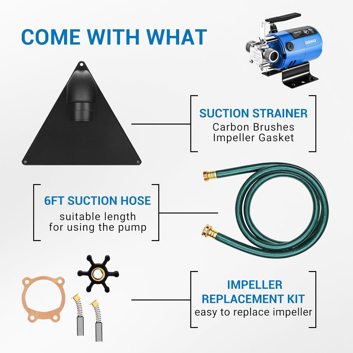 Water Transfer Pump: DEKOPRO Transfer Pump Electric Water Pump Utility Pump Rain Barrel Garden Hose Pump 115V